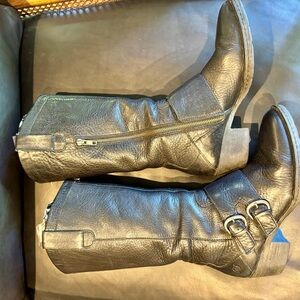 Born Black Leather Combat Boots